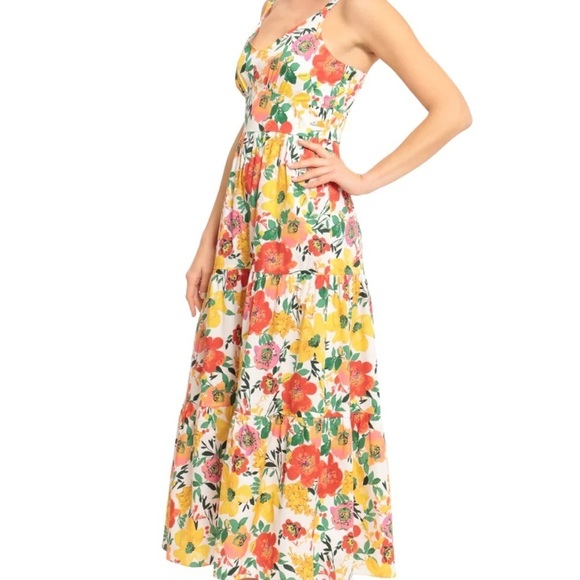 Maggy London Floral Stretch Cotton Tiered Maxi Dress
SOFT WHITE/ TUSCAN SUN - Picture 1 of 9